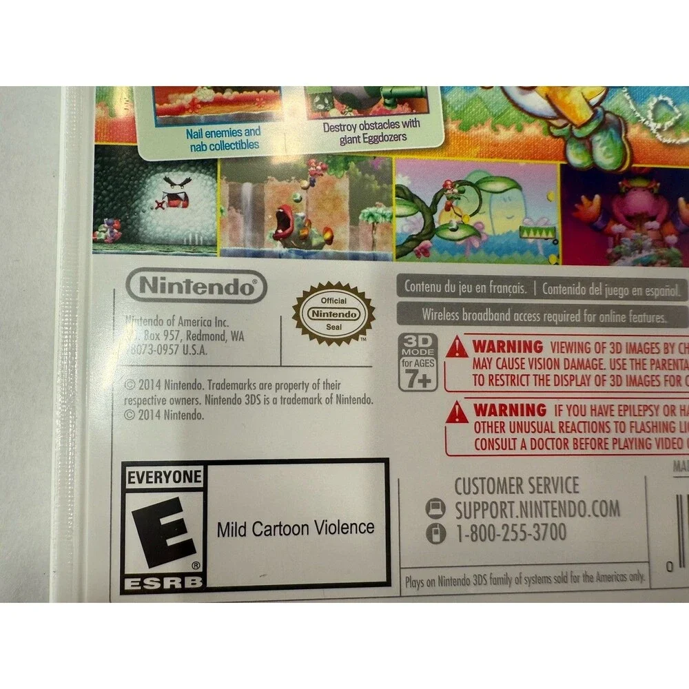 Nintendo Yoshi's New Island Nintendo 3DS 2014 Manual Included Platformer NTSC